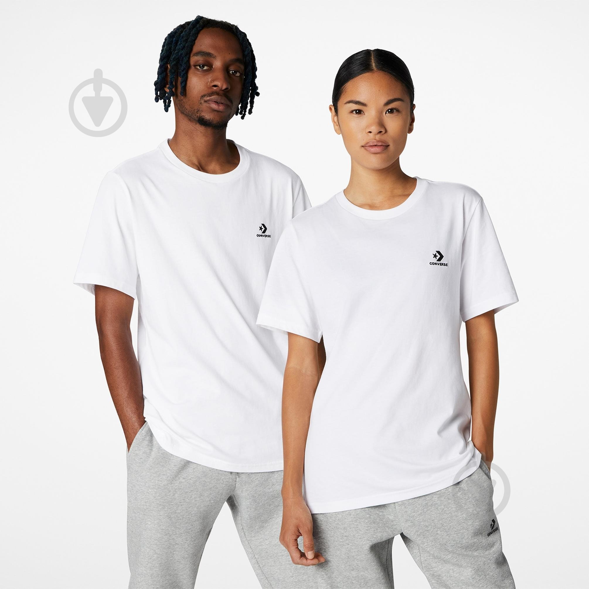Футболка Converse Star Chevron Tee 10023876-102 р.XS белый - фото 1