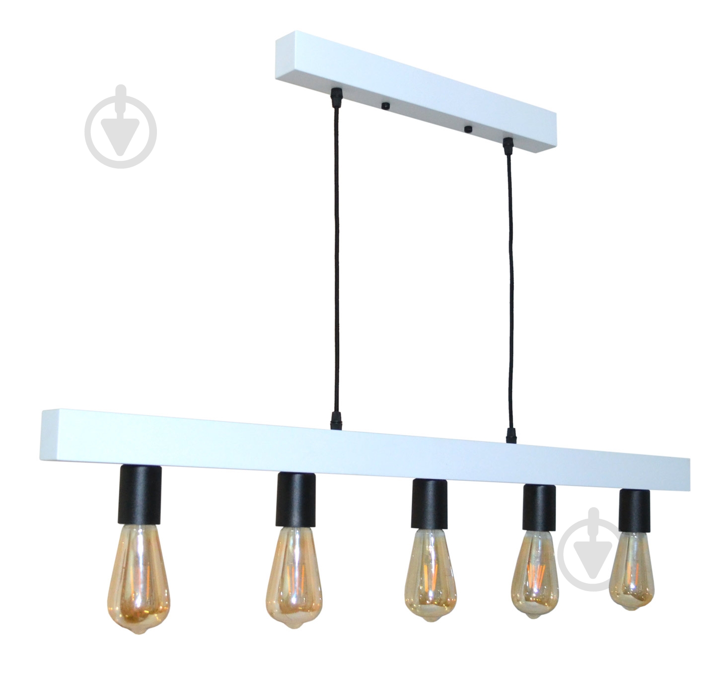 Підвіс Геотон Крона А084-5 5x60 Вт E27 білий із чорним 48866 - фото 1