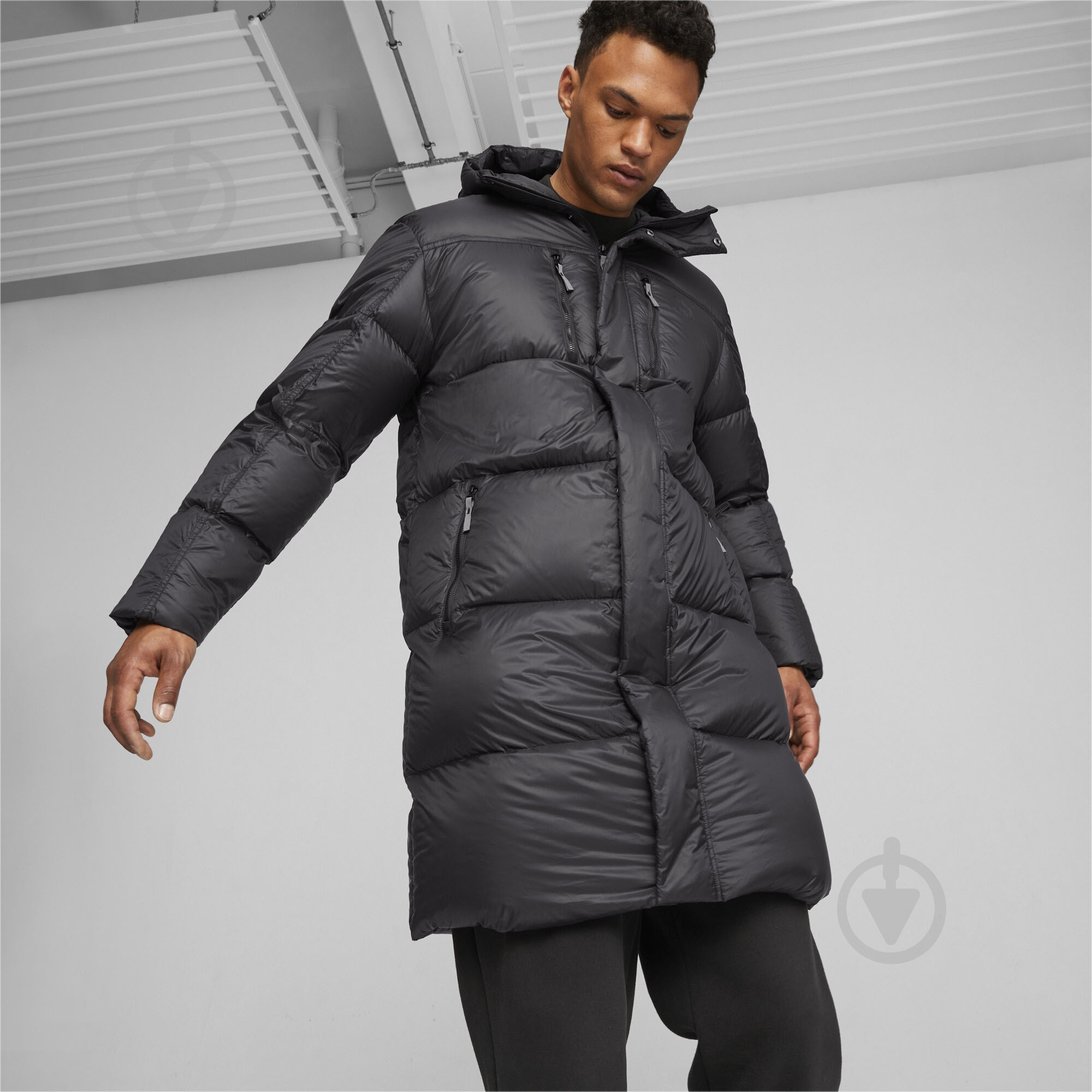 Куртка-парка мужская зимняя Puma LONG HOODED DOWN PARKA 62326901 р.2XL черная - фото 3