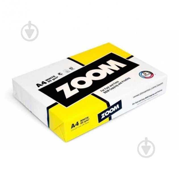 ᐉ Папір офісний ZOOM A4 80 г/м білий 500 аркушів • Краща ціна в
