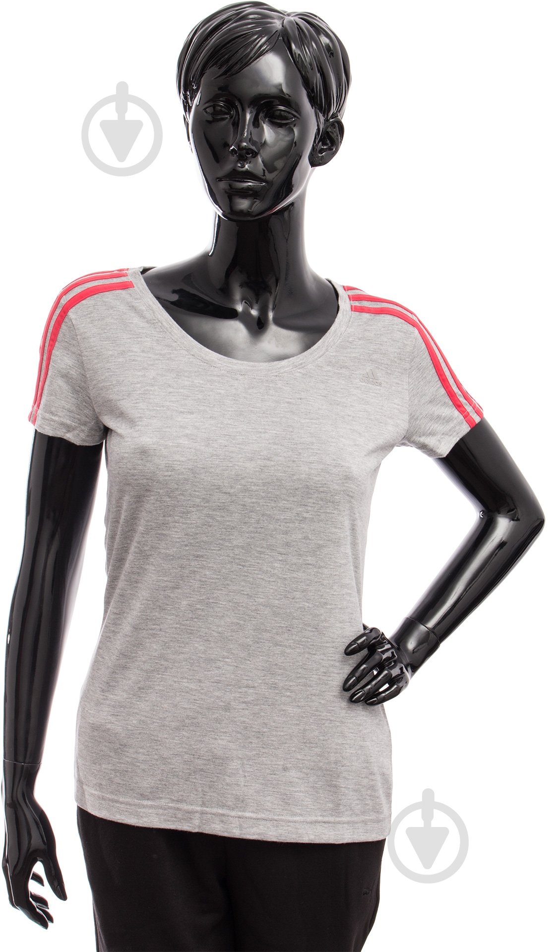 Футболка Adidas ESS 3S SLIM TEE AY4791 р.XS серый - фото 1 Футболка Adidas ESS 3S SLIM TEE AY4791 р.XS серый - фото 1