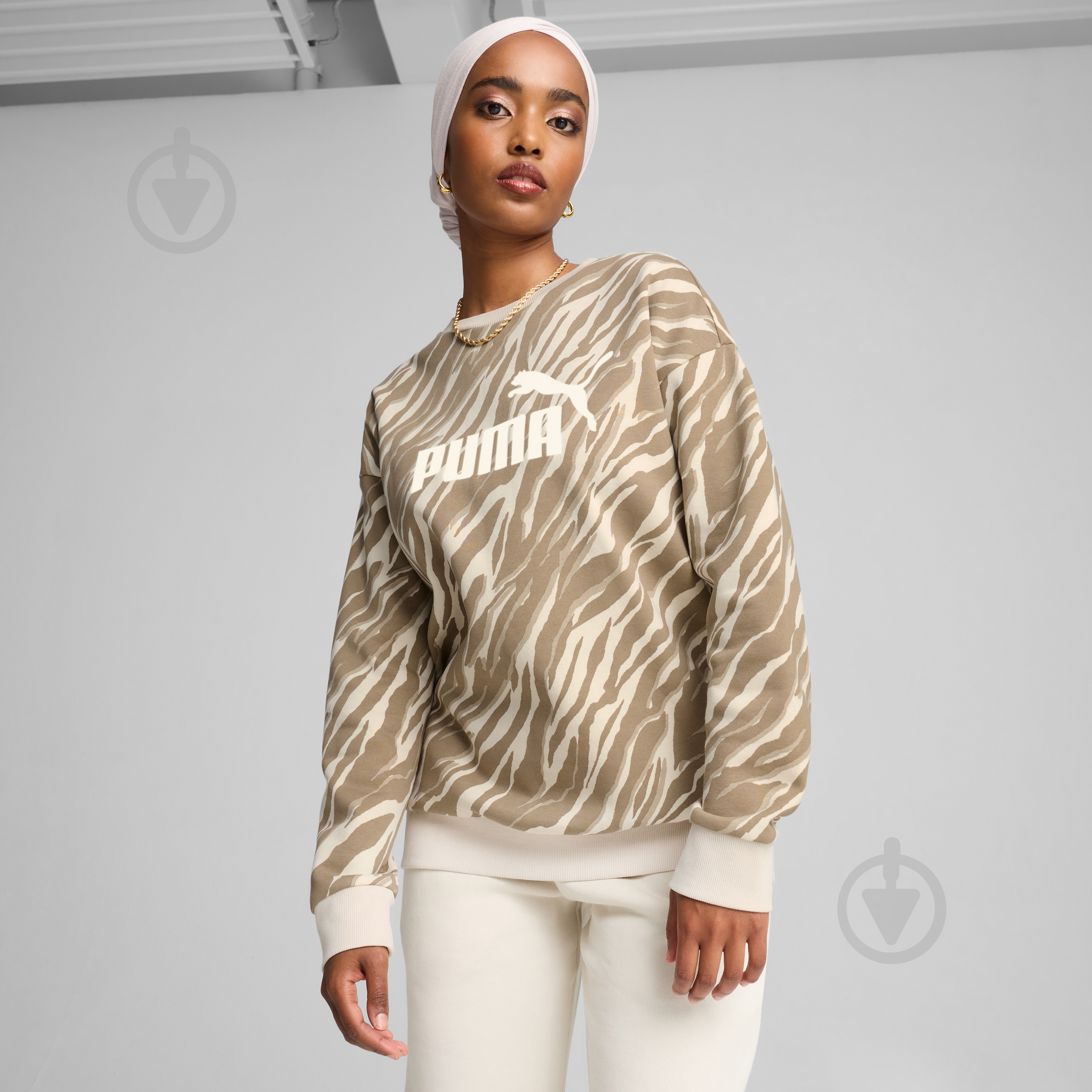 ᐉ Свитшот Puma ESS+ ANIMAL AOP CREW FL 68149187 р.XS бежевый