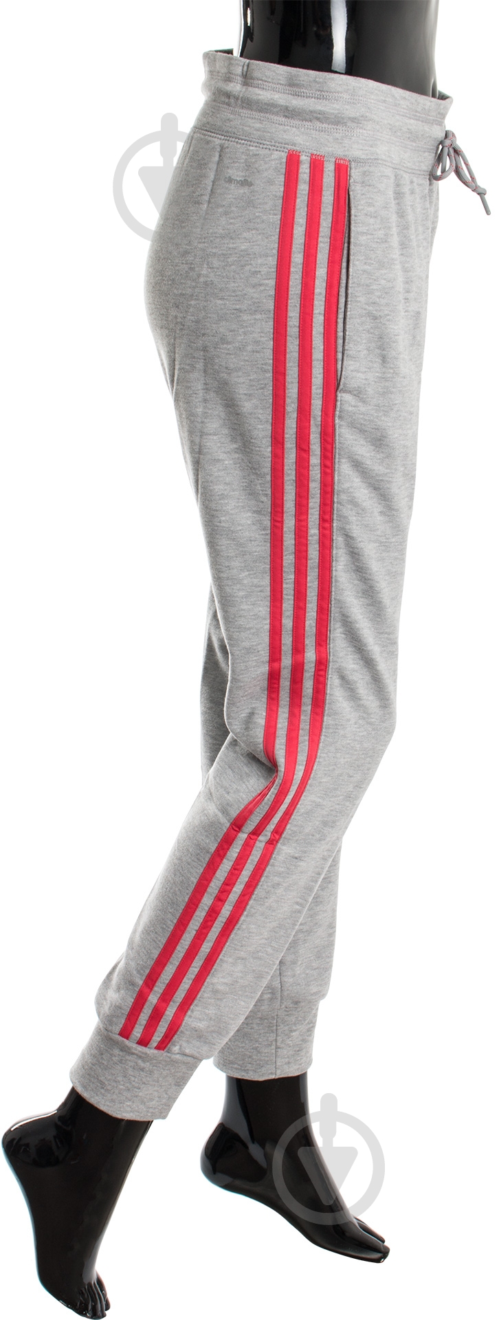Брюки Adidas Essentials 3-Stripes W AY4799 р. S серый - фото 3 Брюки Adidas Essentials 3-Stripes W AY4799 р. S серый - фото 3