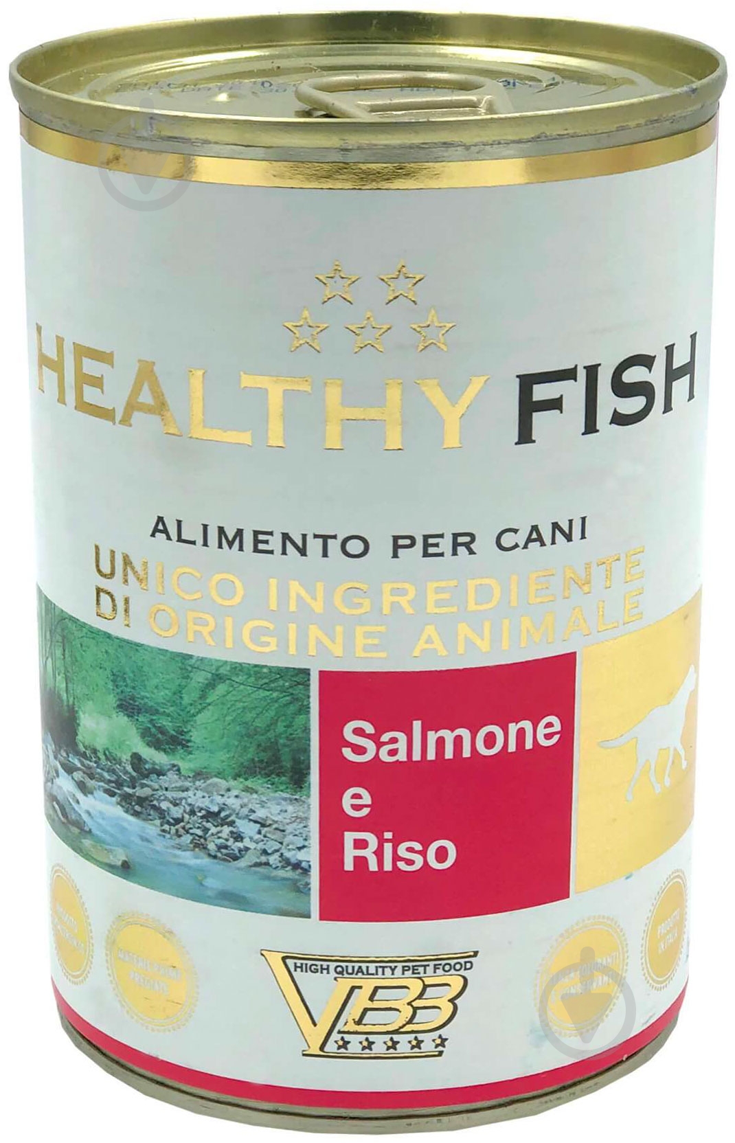 Корм для всех пород Healthy Fish паштет монопротеин лосось и рис 400 г 400 г - фото 1