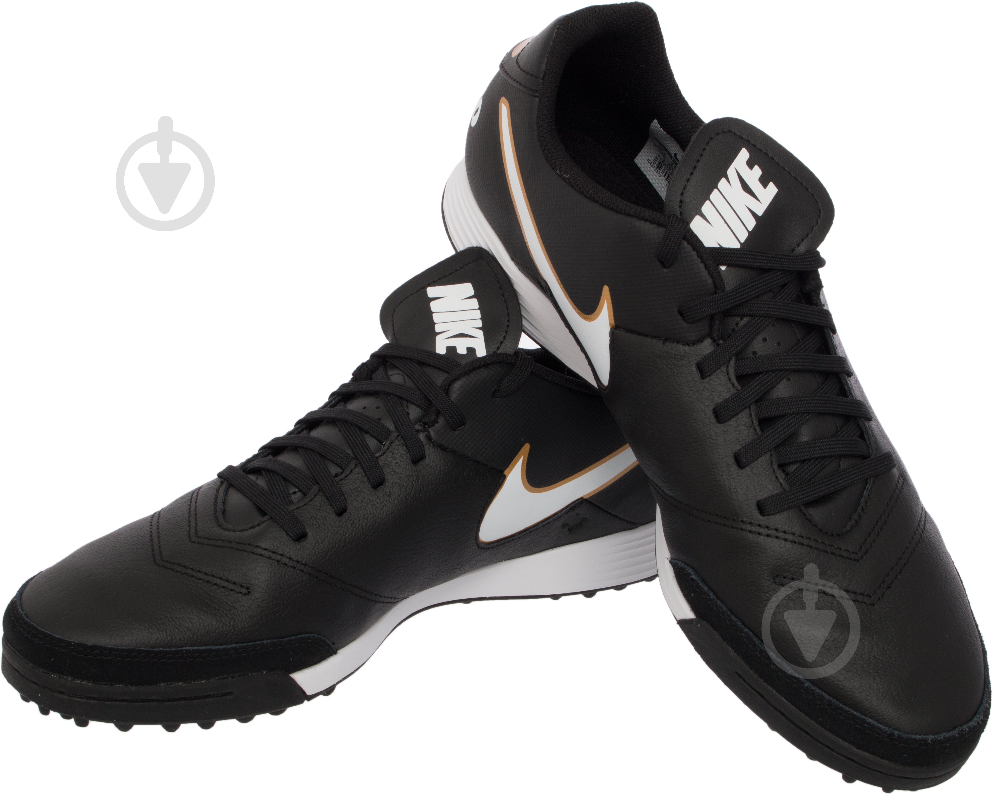 Сороконожки Nike TIEMPOX GENIO II LEATHER TF 819196-641 р.43 черный - фото 1