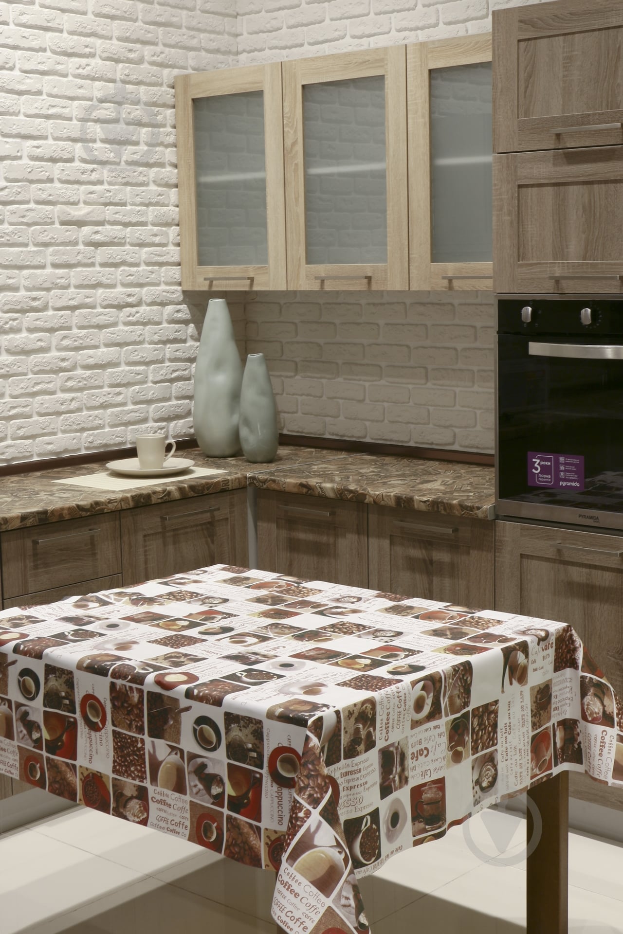 Клеенка на стол UP! (Underprice) двухсторонняя Кофе 1,4м  разноцветный 5866 - фото 3