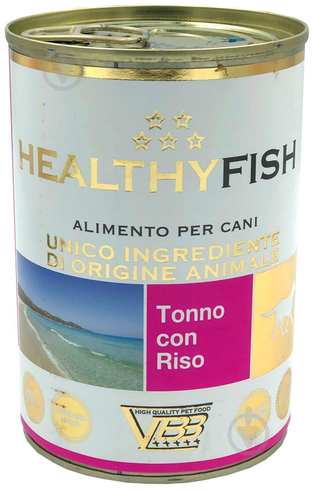 Корм для всех пород Healthy Fish паштет монопротеин тунец и рис 400 г 400 г - фото 1