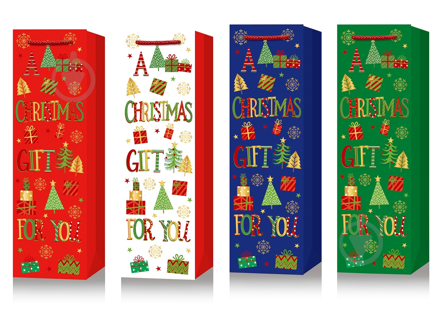 Пакет подарочный Wine bottle11х38х11 см (BM.2000186) - фото 1