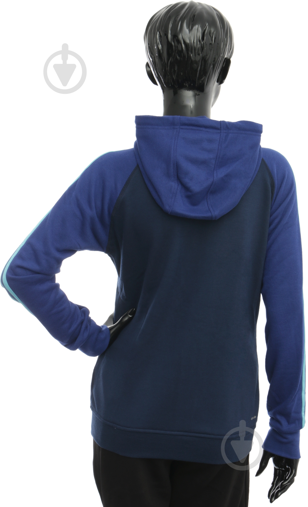 Толстовка Adidas ESSENTIALS 3-STRIPES HOODIE AY4804 р. 2XS синій - фото 3