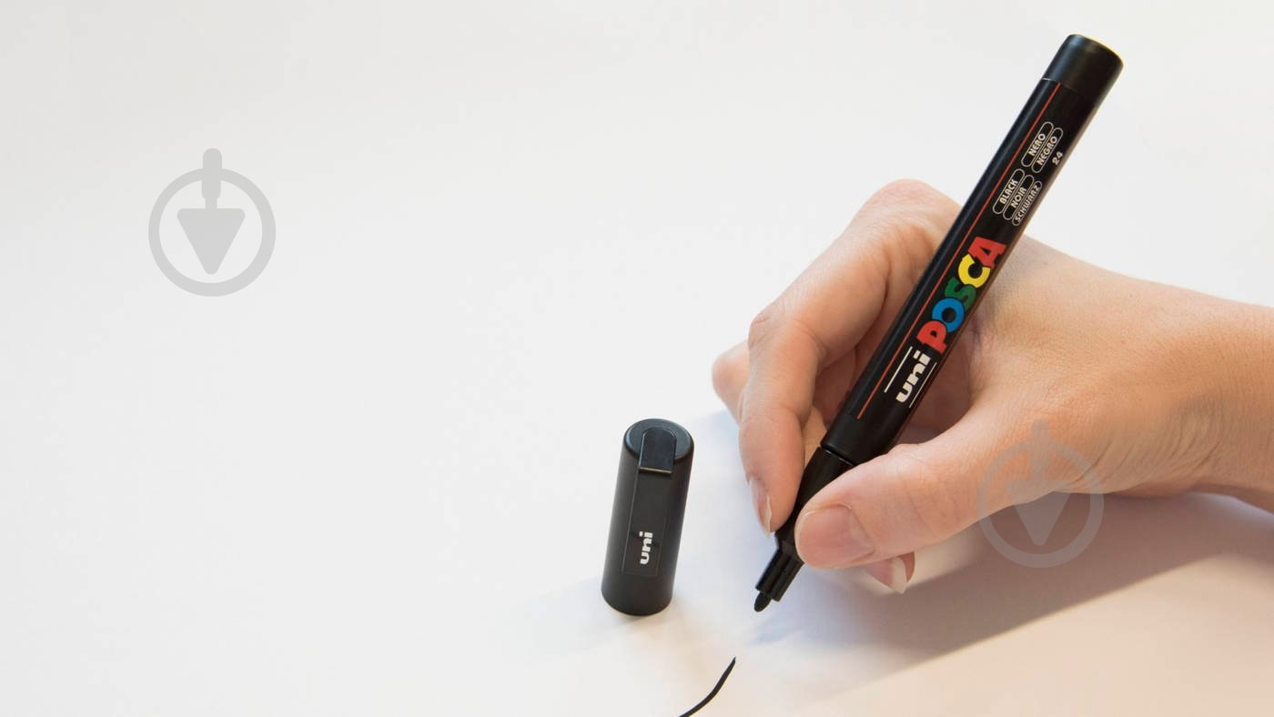 Маркер UNI PC-3M.Black черный - фото 2
