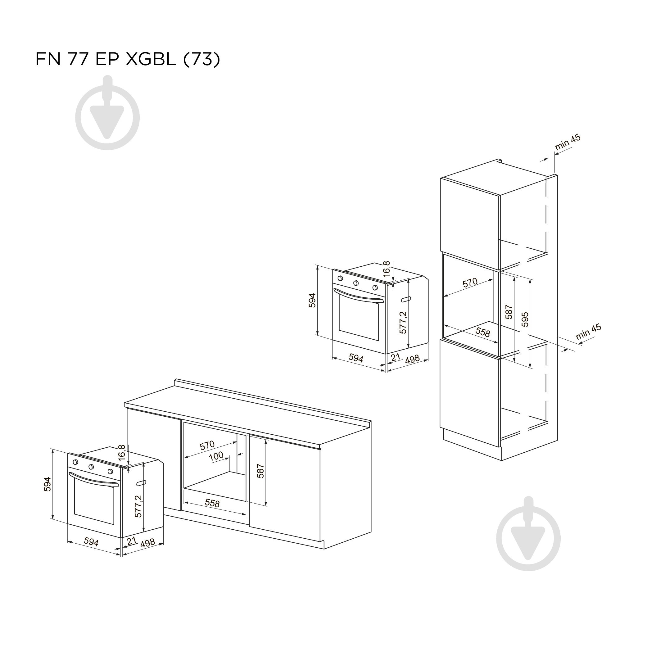 УЦЕНКА! Духовой шкаф Pyramida - фото 4