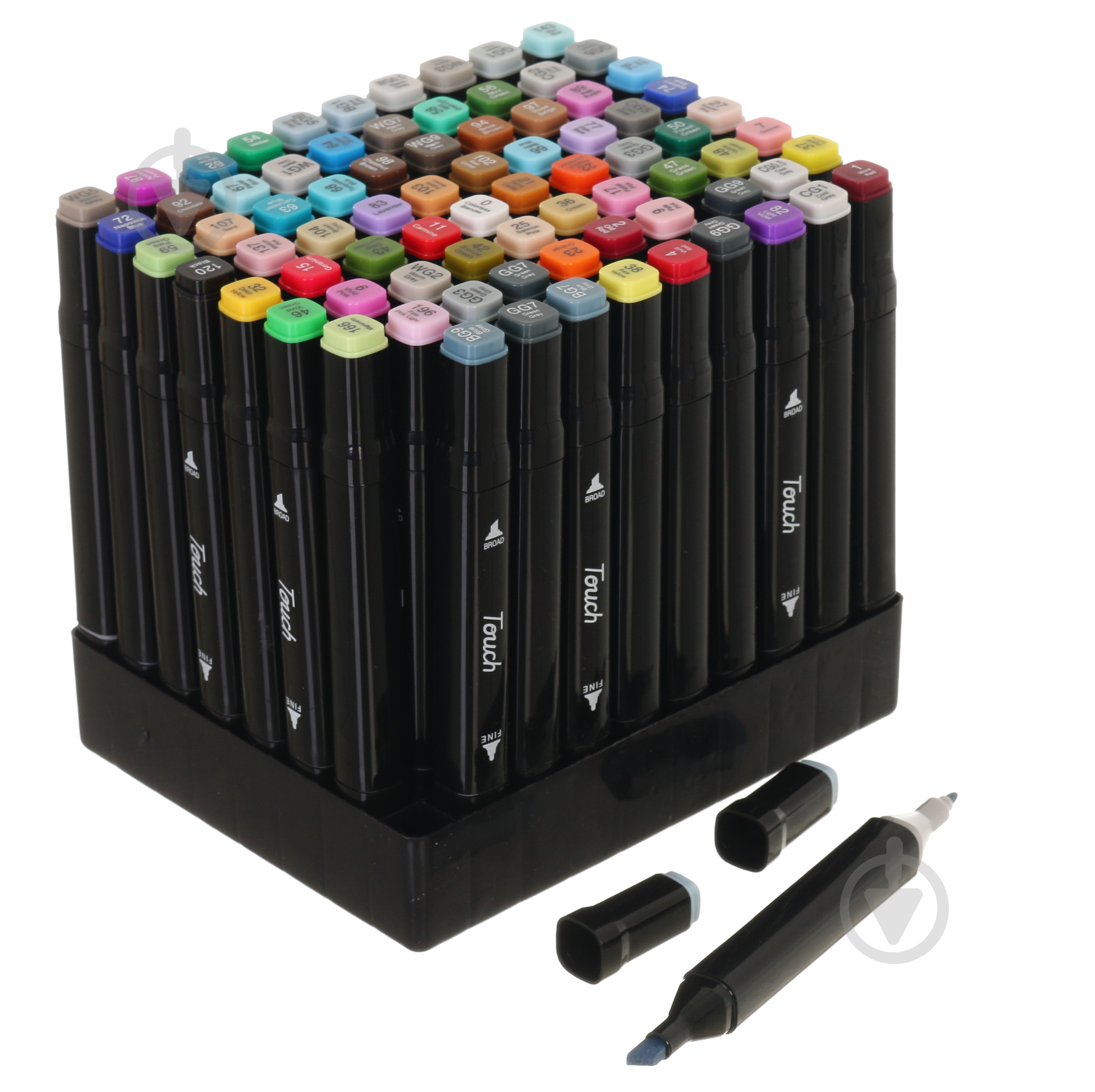 Набір двосторонніх маркерів Touch 80 шт. різнокольоровий - фото 1 Набір двосторонніх маркерів Touch 80 шт. різнокольоровий - фото 1