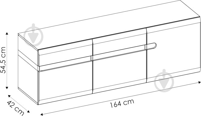 Шкафчик подвесной LINATE 67 3D LTK-05 трюфель - фото 4