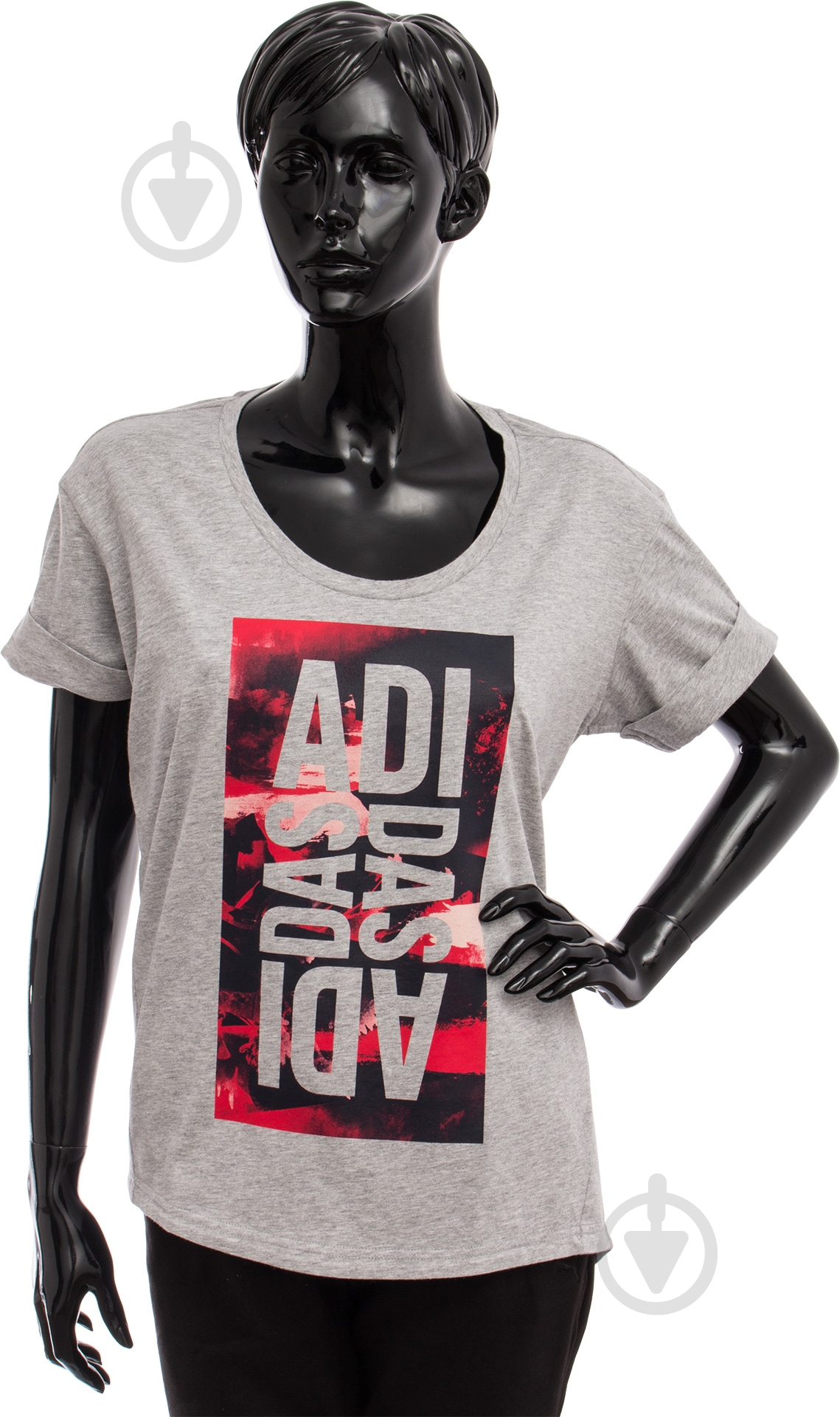 Футболка Adidas Lineage Tee W AY4973 р.XS серый - фото 1 Футболка Adidas Lineage Tee W AY4973 р.XS серый - фото 1