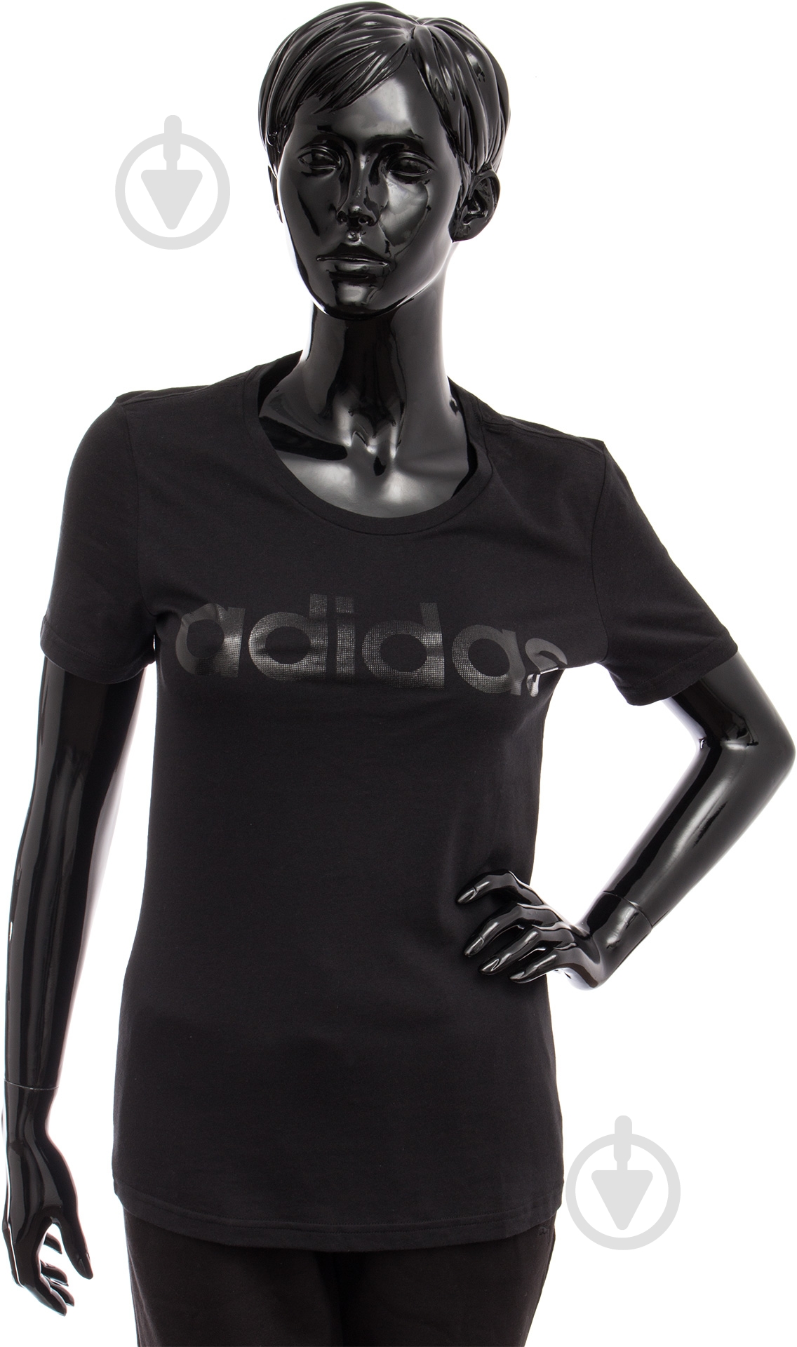 Футболка Adidas LINEAR AY4992 р.XS черный - фото 1