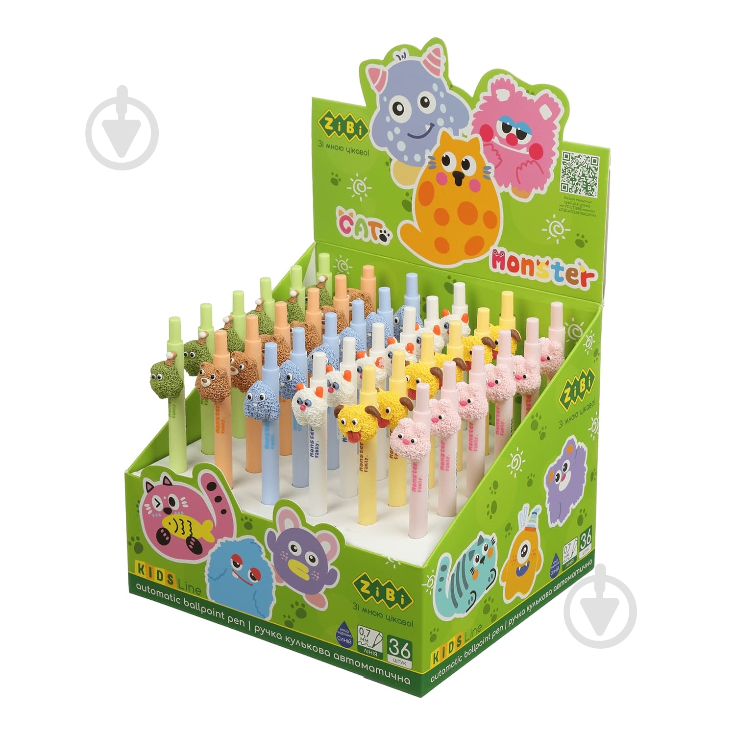 Ручка шариковая ZiBi MONSTER FAMILY ZB.2230 - фото 2
