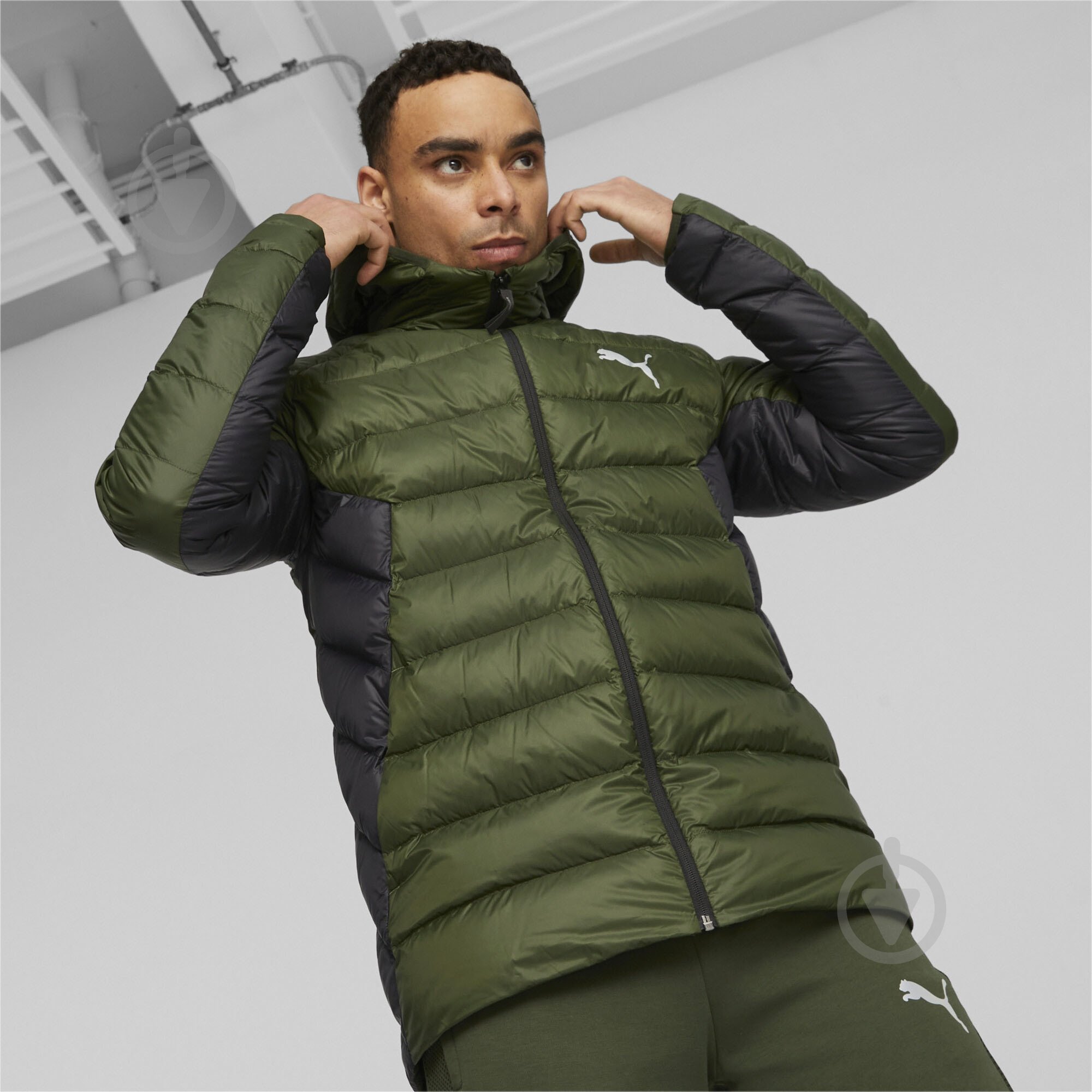 Пуховик Puma PACKLITE HOODED DOWN JACKET 84935531 р.M зеленый - фото 3