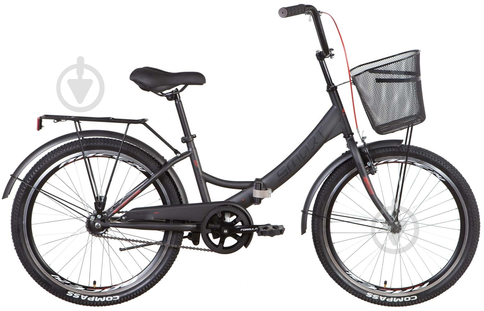 Велосипед Formula 24" 15"(38 см) SMART OPS-FR-24-372 серо-красный - фото 1