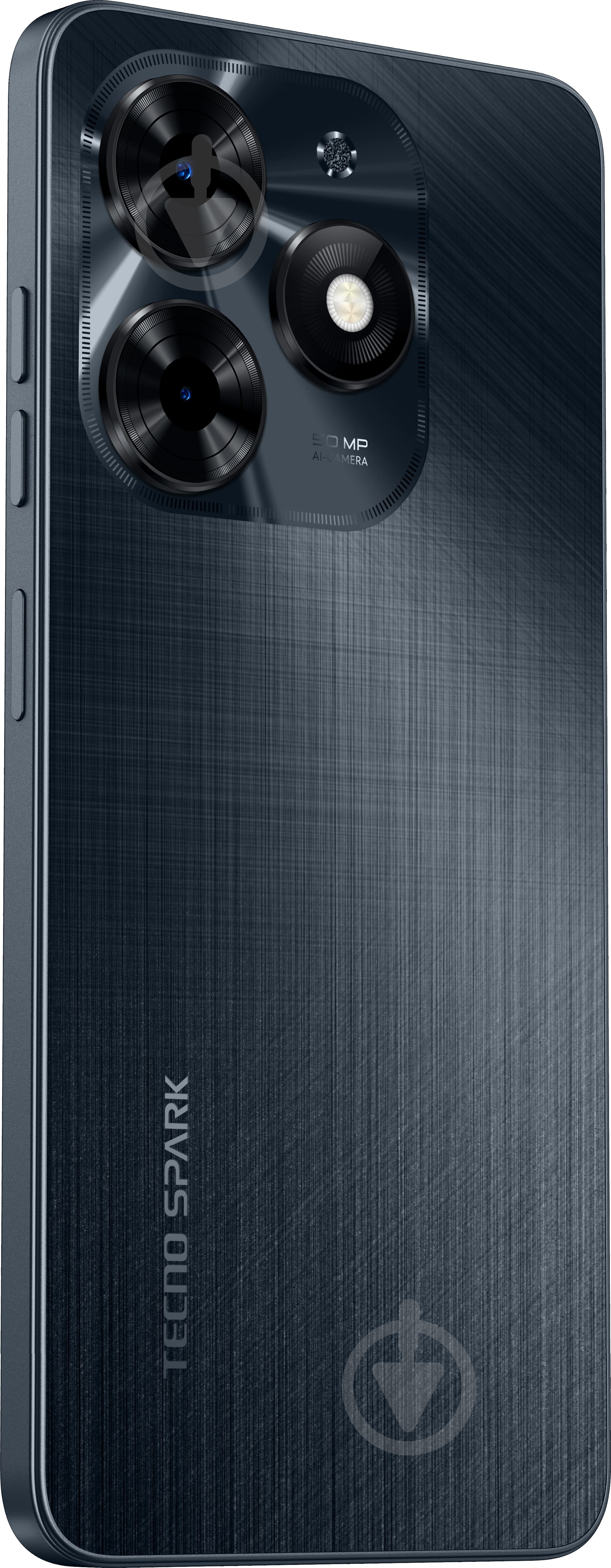 Смартфон Tecno Spark 20C (BG7n) 4/128GB gravity black (4894947011740) - фото 4 Смартфон Tecno Spark 20C (BG7n) 4/128GB gravity black (4894947011740) - фото 4