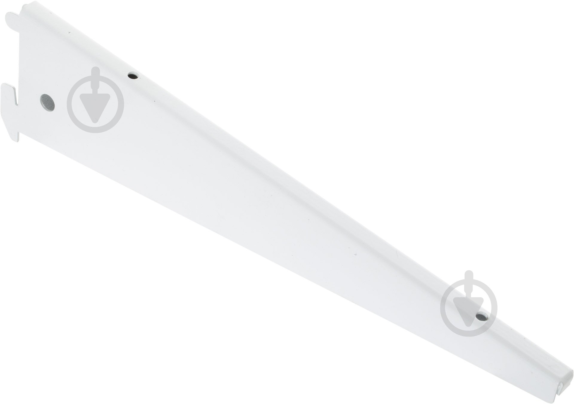 Кронштейн к гардеробной системе Kolchuga 220 мм двойной (для полки из ДСП, дерева, стекла) белый - фото 1