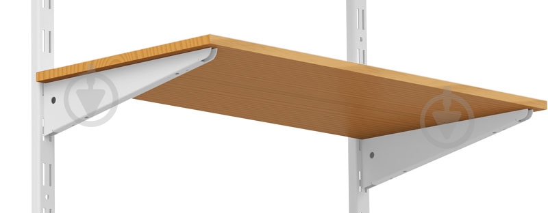 Кронштейн к гардеробной системе Kolchuga 220 мм двойной (для полки из ДСП, дерева, стекла) белый - фото 6