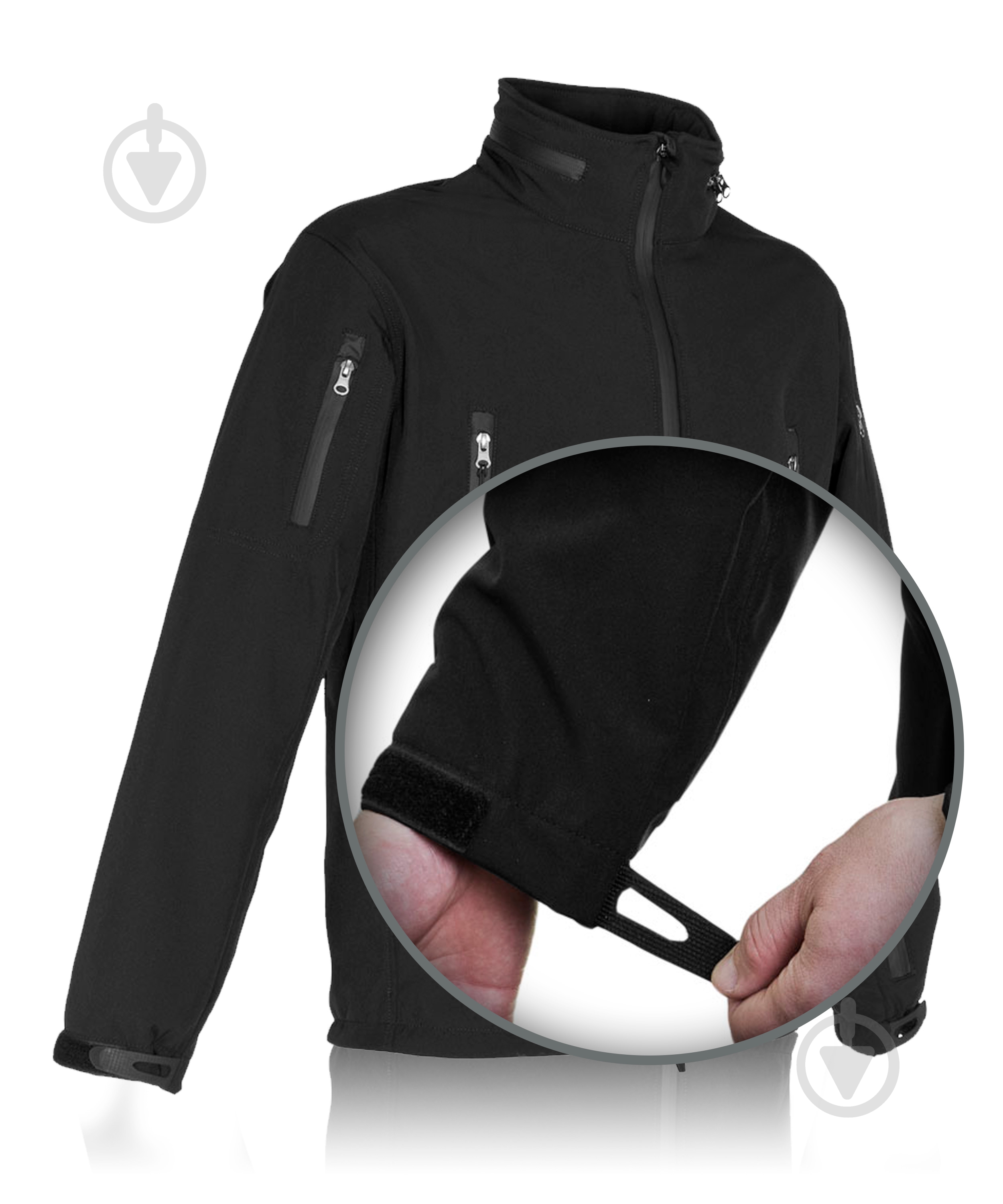Куртка мужская демисезонная TORNADO CОФТШЕЛЛ TSBL-K р.XXXL черная - фото 7 Куртка мужская демисезонная TORNADO CОФТШЕЛЛ TSBL-K р.XXXL черная - фото 7
