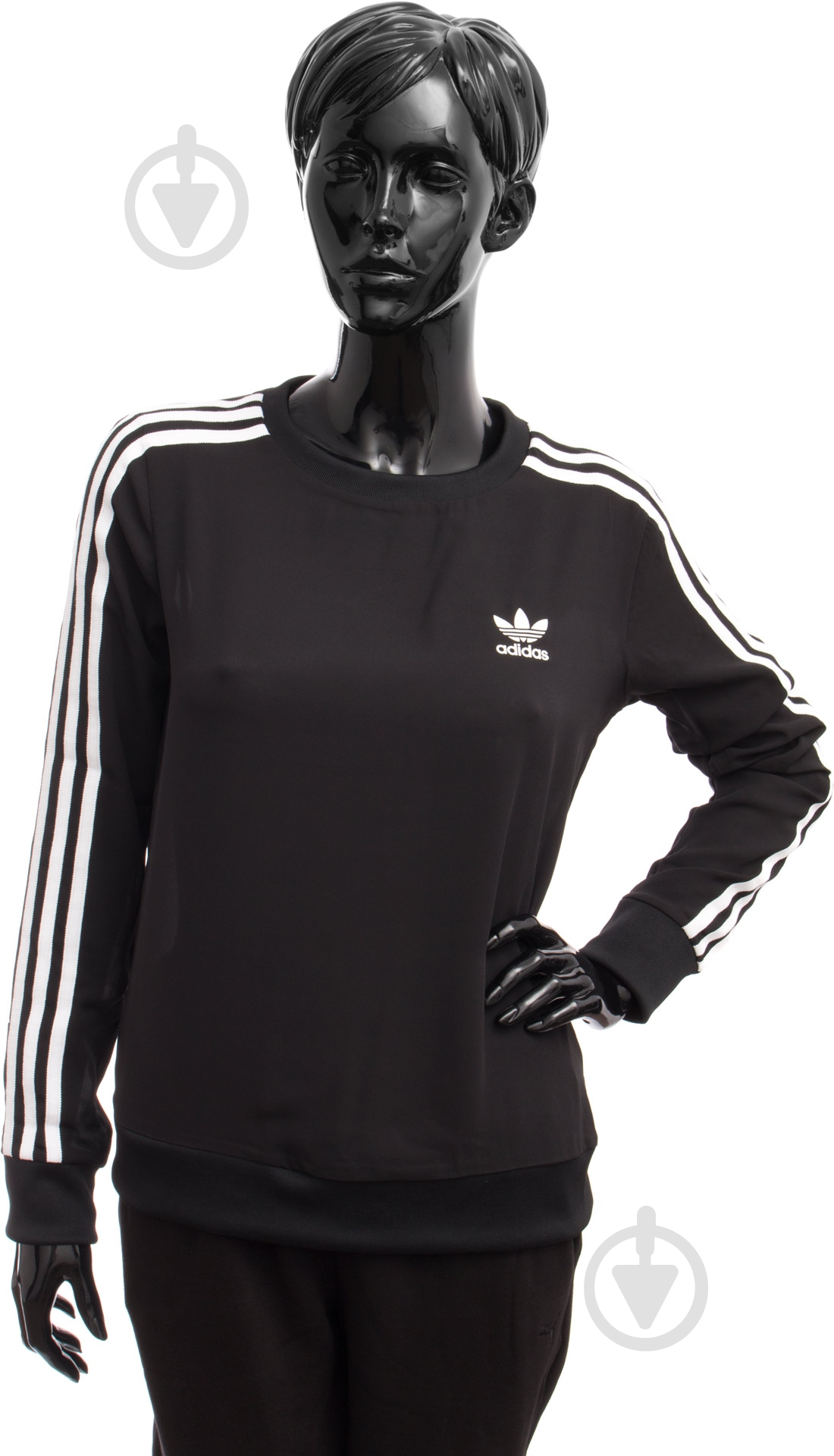 Світшот Adidas 3 Stripes Sweat AY5241 р. 32 чорний - фото 1 Світшот Adidas 3 Stripes Sweat AY5241 р. 32 чорний - фото 1