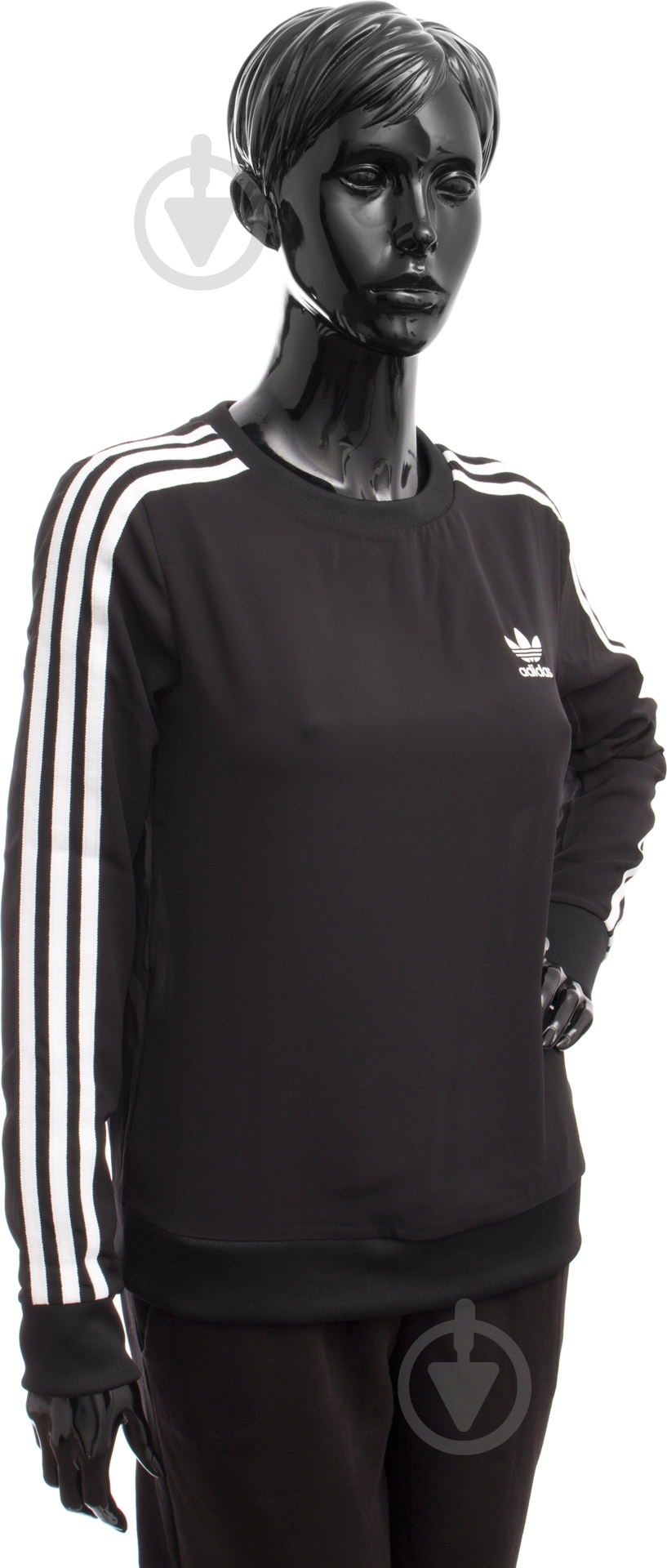 Світшот Adidas 3 Stripes Sweat AY5241 р. 34 чорний - фото 2