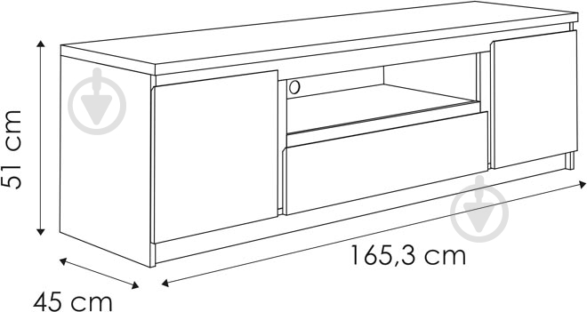 Комод PELLO 50 2d1s сосна лоредо темна - фото 4