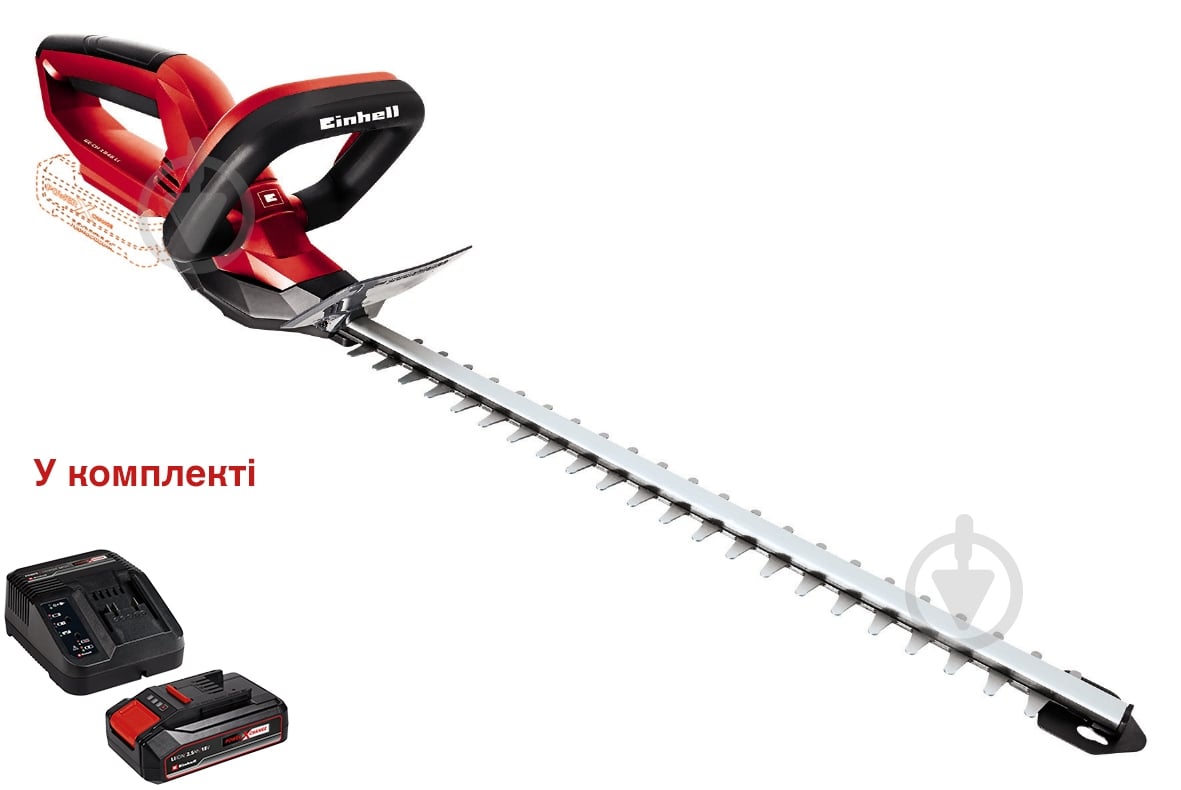 Кущоріз акумуляторний Einhell X-Change GE-CH 1846 T-Li 1x2,5Ah - фото 1