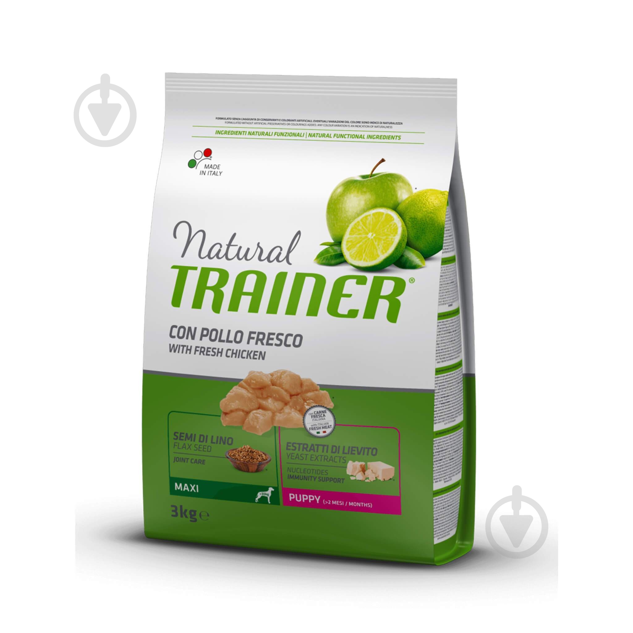 Корм для великих порід Trainer Natural Natural Puppy Maxi курка 3 кг 3 кг - фото 1