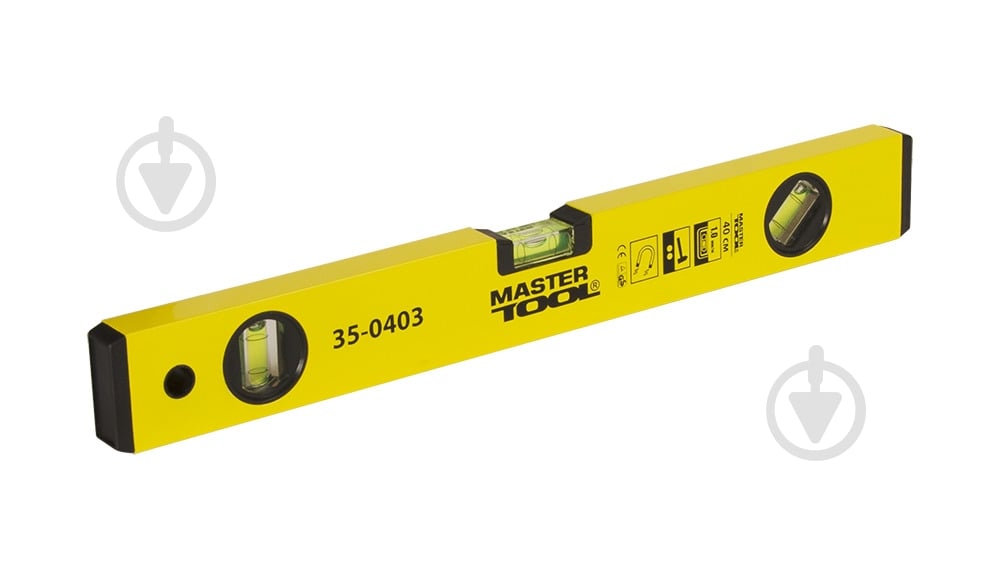 Уровень 40 см MasterTool с магнитами 35-0403 - фото 1