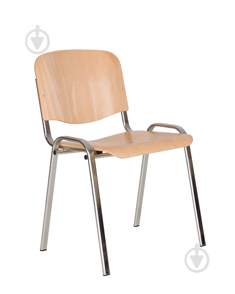 Стул Nowy Styl ISO WOOD CHROME коричневый - фото 1 Стул Nowy Styl ISO WOOD CHROME коричневый - фото 1