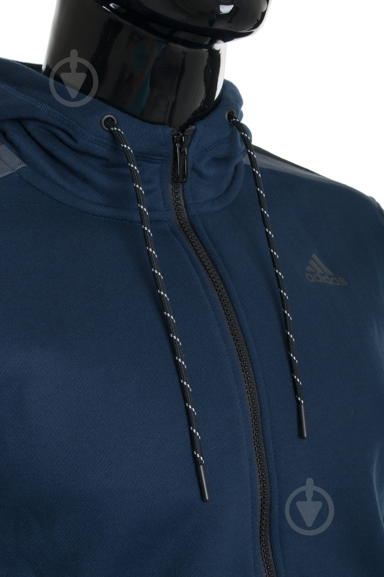 Толстовка Adidas 3-Stripes Fleece AY5484 р. M синий - фото 6