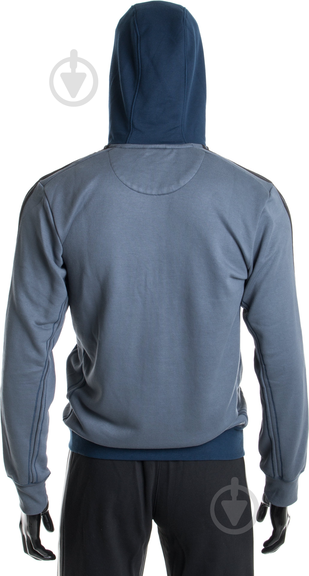 Толстовка Adidas 3-Stripes Fleece AY5484 р. M синий - фото 5