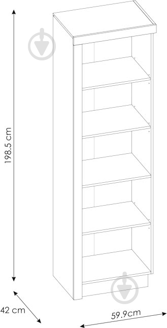 Пенал LYON LYOR01 P дуб ривьера - фото 4