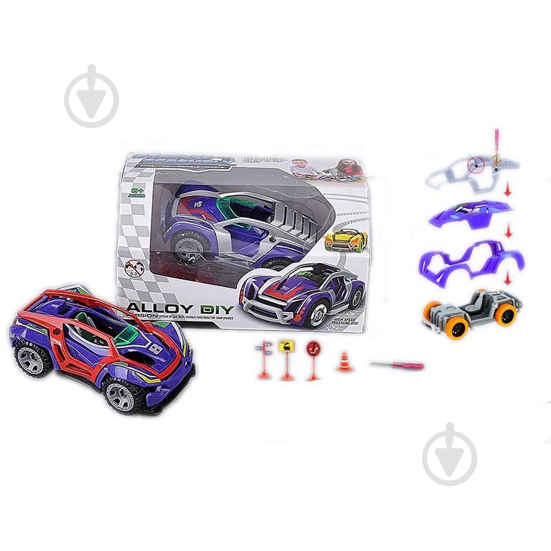 Игрушка-конструктор Машинка со звуком 6803B - фото 1 Игрушка-конструктор Машинка со звуком 6803B - фото 1