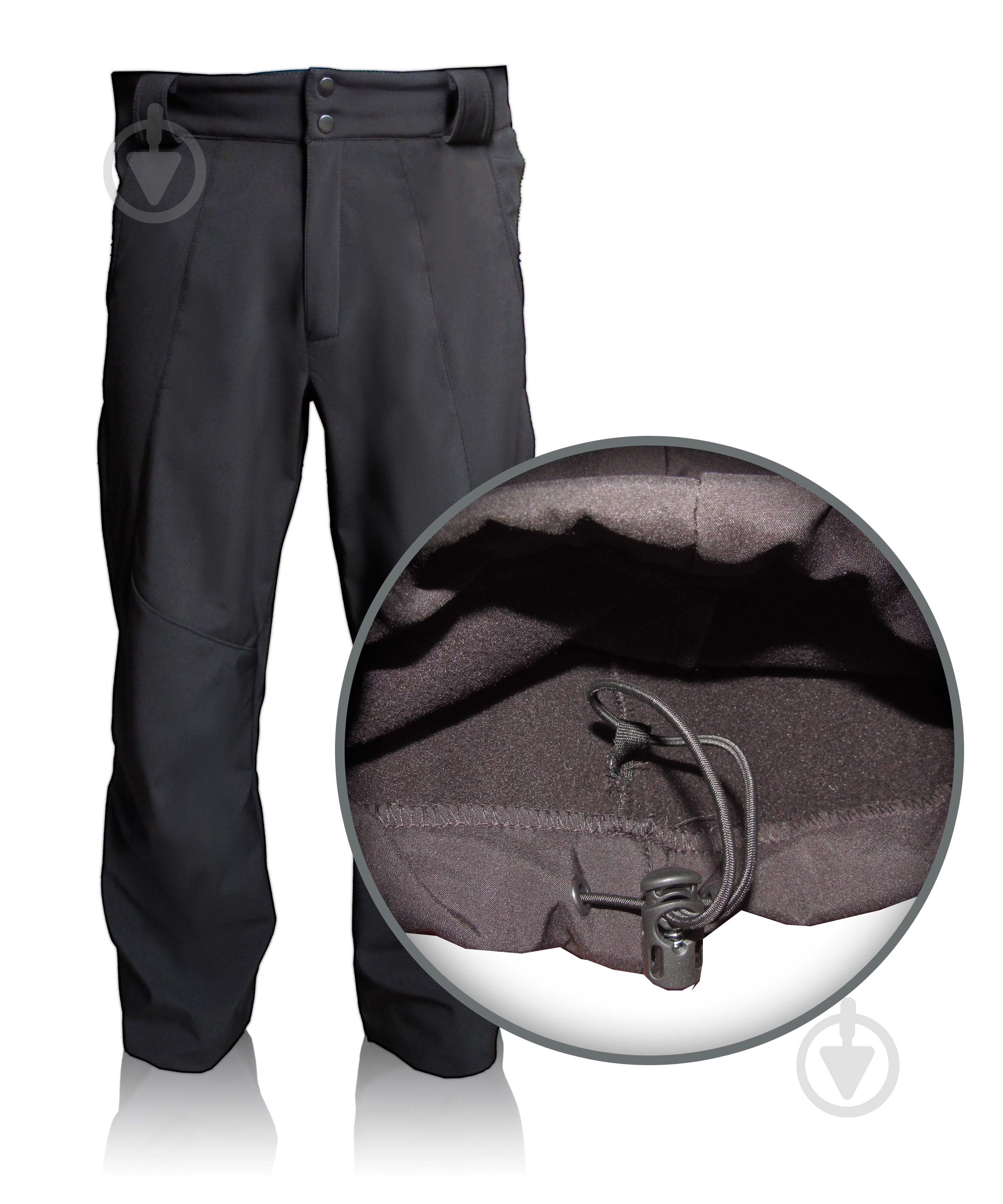 Штани TORNADO тактичні Софтшел р. 52-54 чорний 34123-9-5-52-5 - фото 5