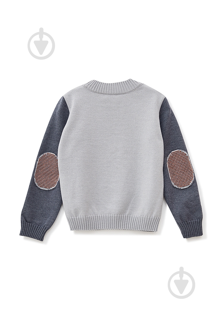 Джемпер детский для мальчика ART KNIT Мопс р.110-116 серый с рисунком - фото 2