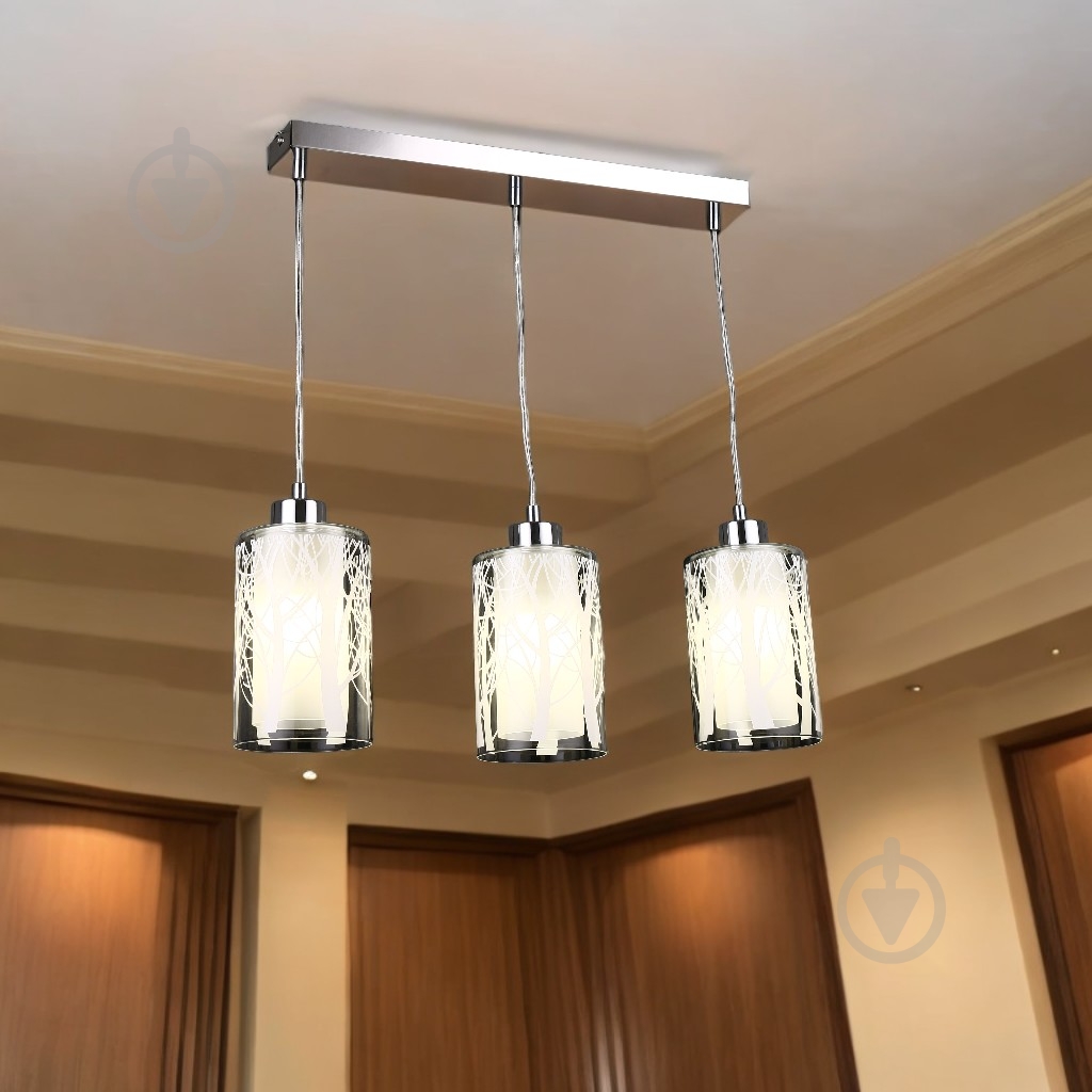 Підвіс Accento lighting Bizy 3x60 Вт E27 хром ALPL-PL1761-3 - фото 5