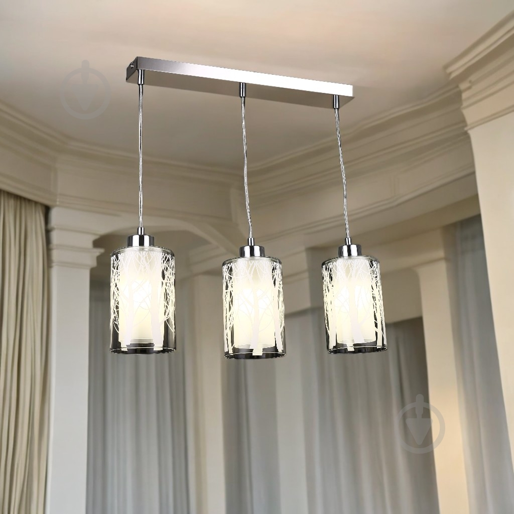 Підвіс Accento lighting Bizy 3x60 Вт E27 хром ALPL-PL1761-3 - фото 4