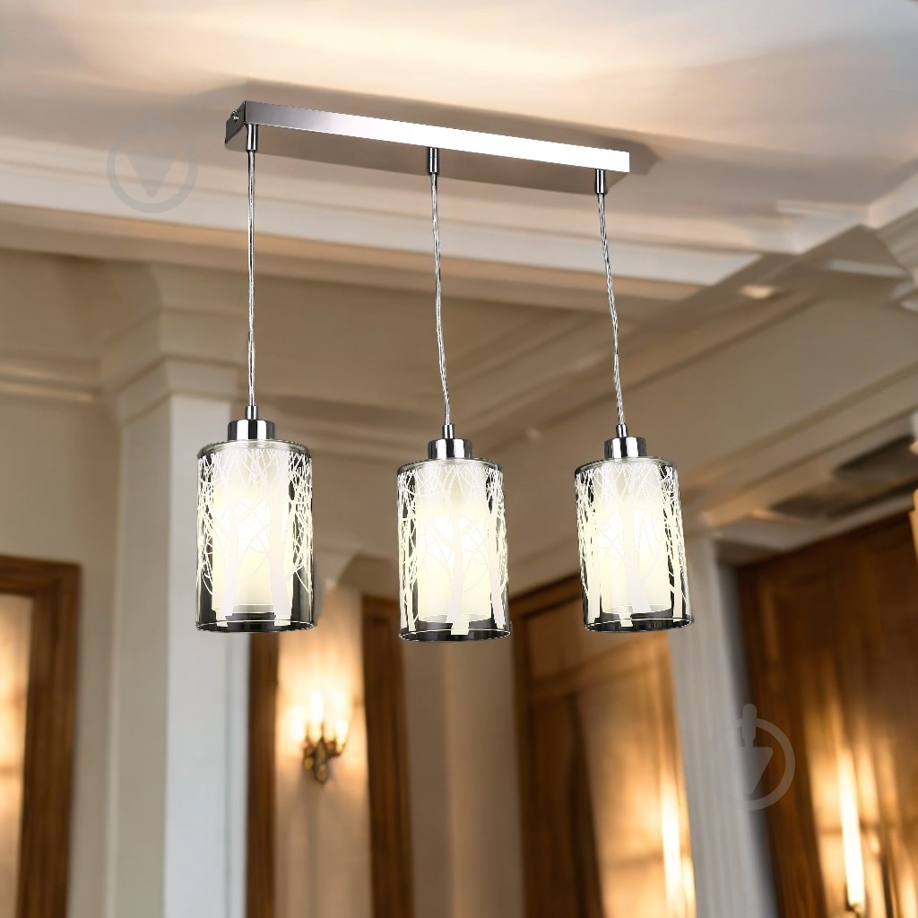 Підвіс Accento lighting Bizy 3x60 Вт E27 хром ALPL-PL1761-3 - фото 3