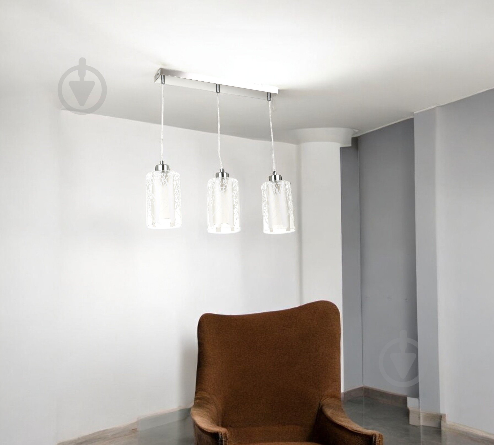 Підвіс Accento lighting Bizy 3x60 Вт E27 хром ALPL-PL1761-3 - фото 7