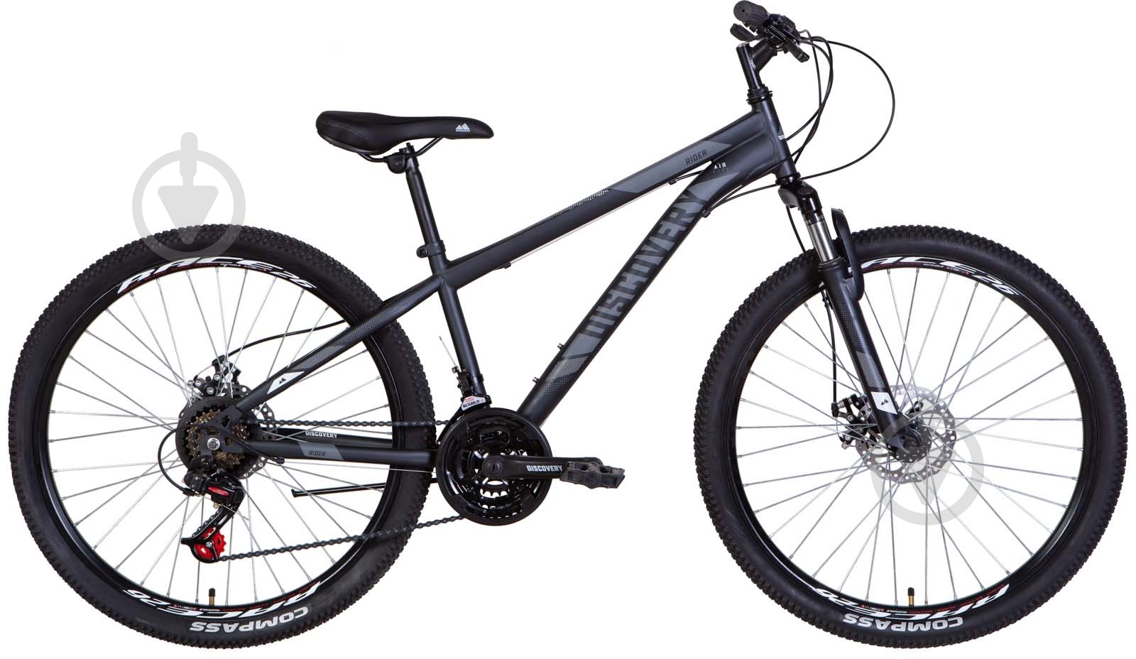 Велосипед Discovery 26" 16"(41 см) RIDER OPS-DIS-26-527 графит - фото 1 Велосипед Discovery 26" 16"(41 см) RIDER OPS-DIS-26-527 графит - фото 1