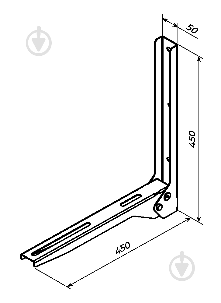 Кронштейн для наружного блока кондиционера WACB-45 450х450х50 мм белый - фото 9