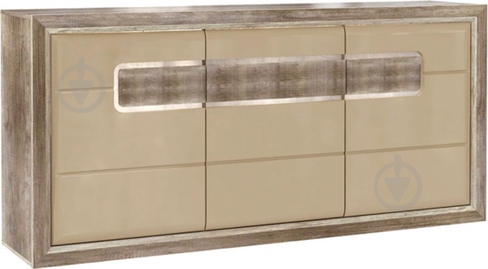 Комод Forte Meble TIZIANO TZK23B 3d 1934x914x435 мм дуб античный/бежевый глянец/дуб античный УТ0007417:P82 Дуб античний/Бежевий глянец - фото 1