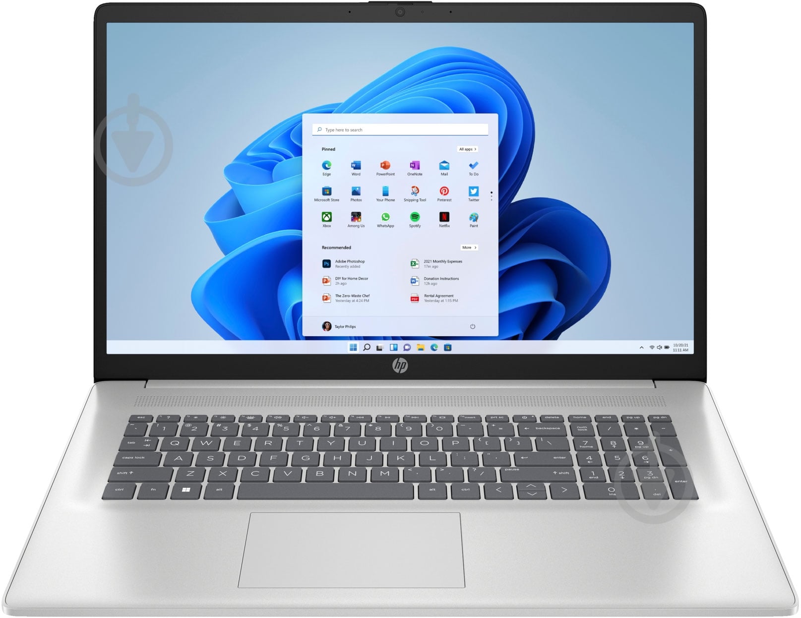 Ноутбук HP 17-cn2016ua 17,3" (94Z26EA) silver - фото 1