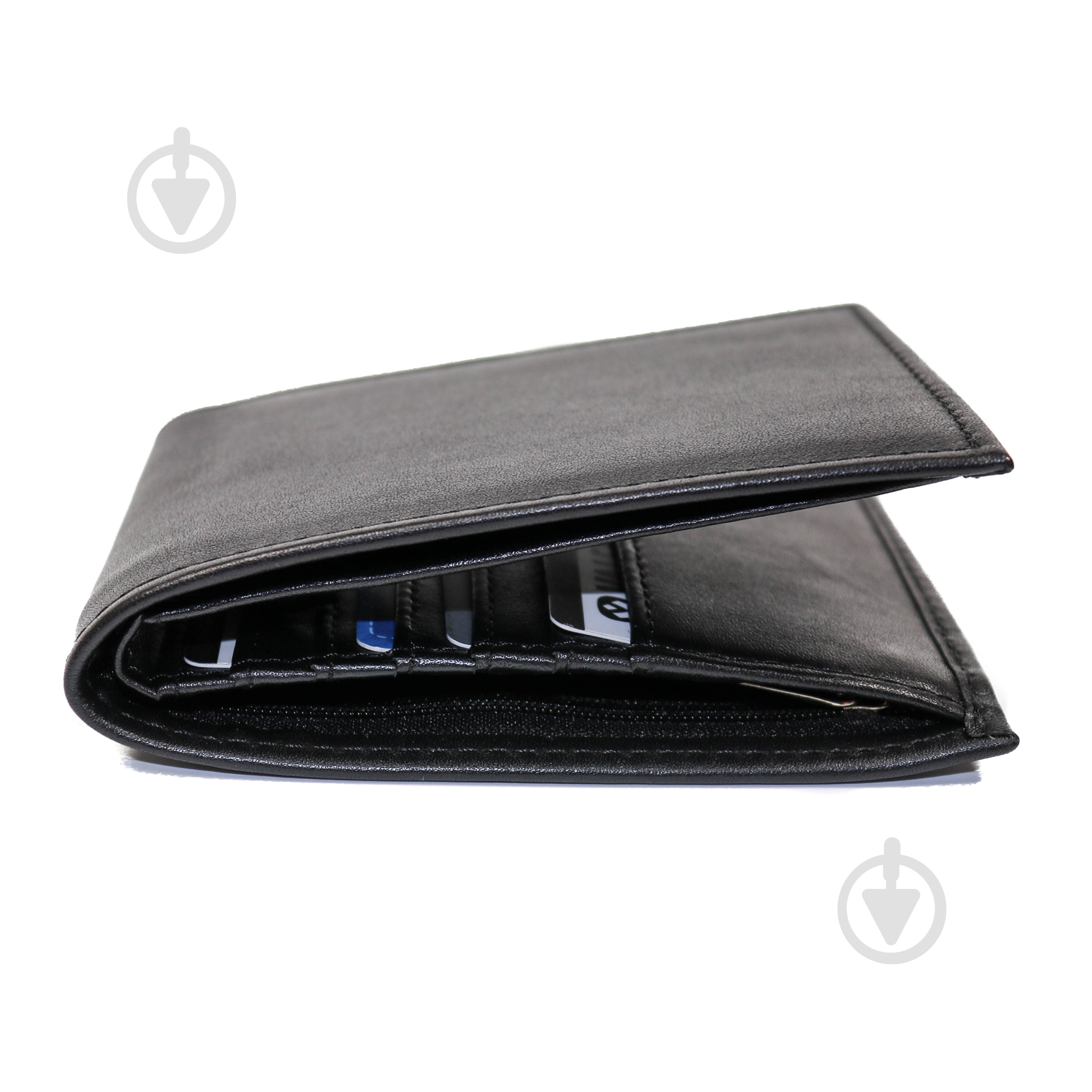 Портмоне Wallet A7 кожаное черный ХР213111M - фото 7