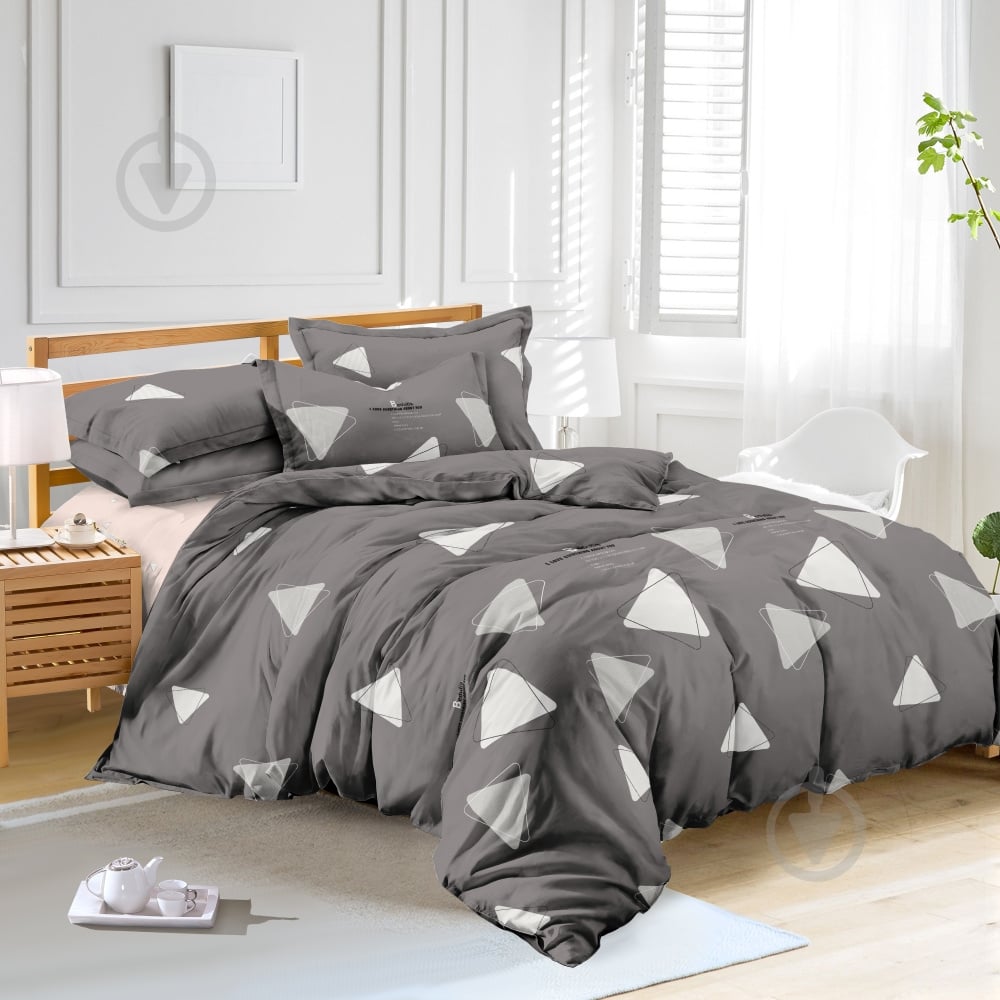 Комплект постельного белья сатин Venta 2,0 серый SoundSleep - фото 1