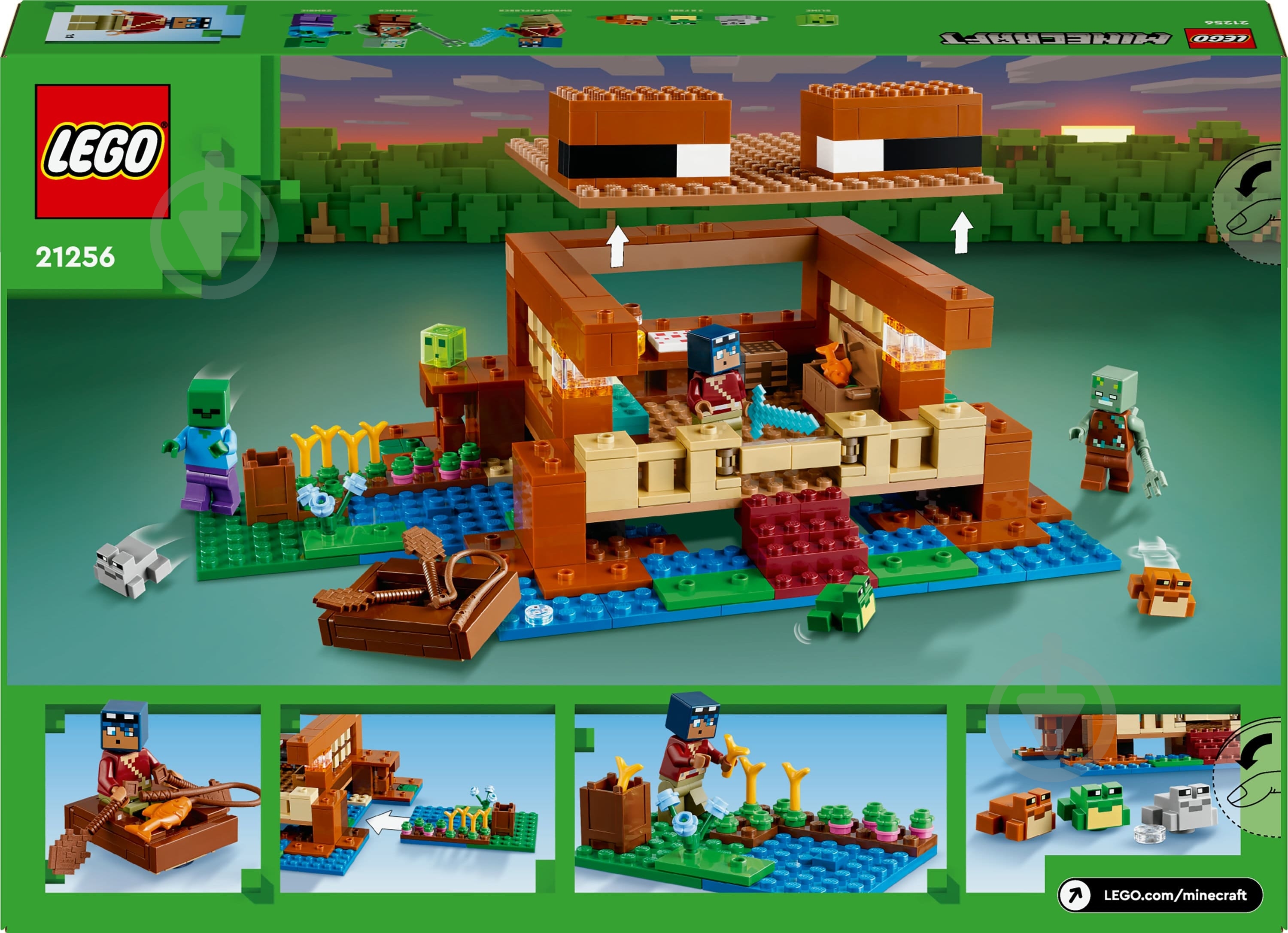 Конструктор LEGO Minecraft Дом в форме лягушки 21256 - фото 2 Конструктор LEGO Minecraft Дом в форме лягушки 21256 - фото 2